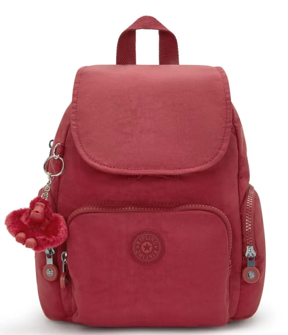 Online Kipling Zaino City Zip Mini Funky Red FunkyRed