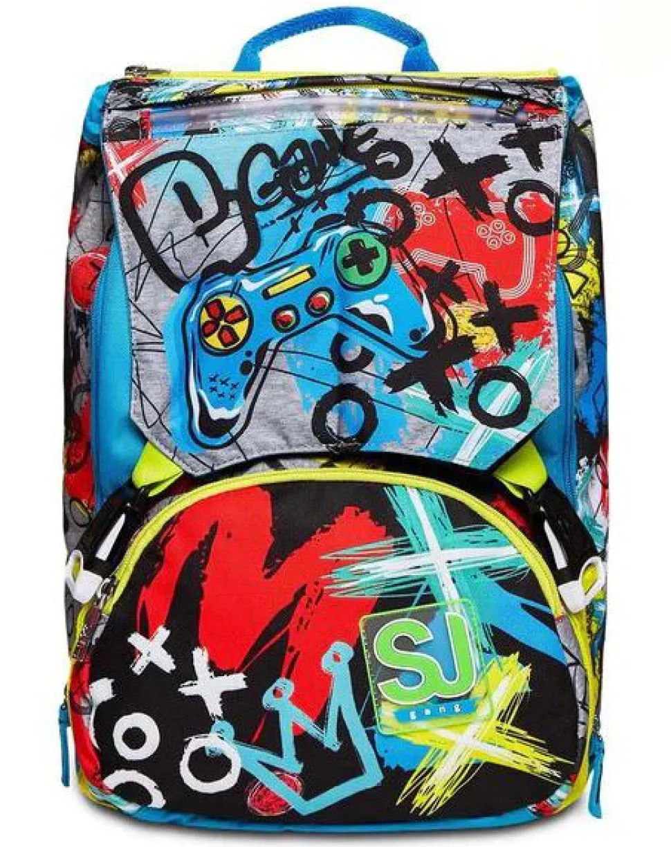 Outlet Sj Gang Zaino scuola SJ estensibile Big Glitzled Boy GlitzledBoy